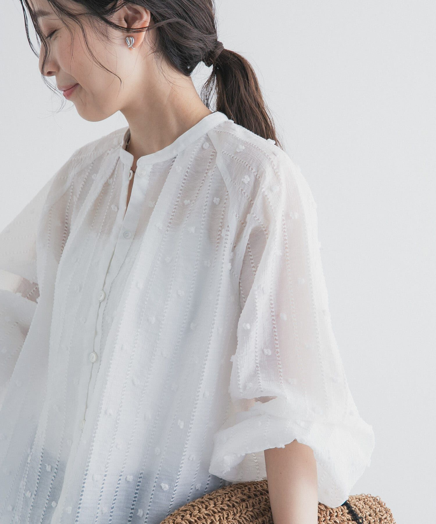 URBAN RESEARCH DOORS「カットドビーブラウス」|シャツ・ブラウス|