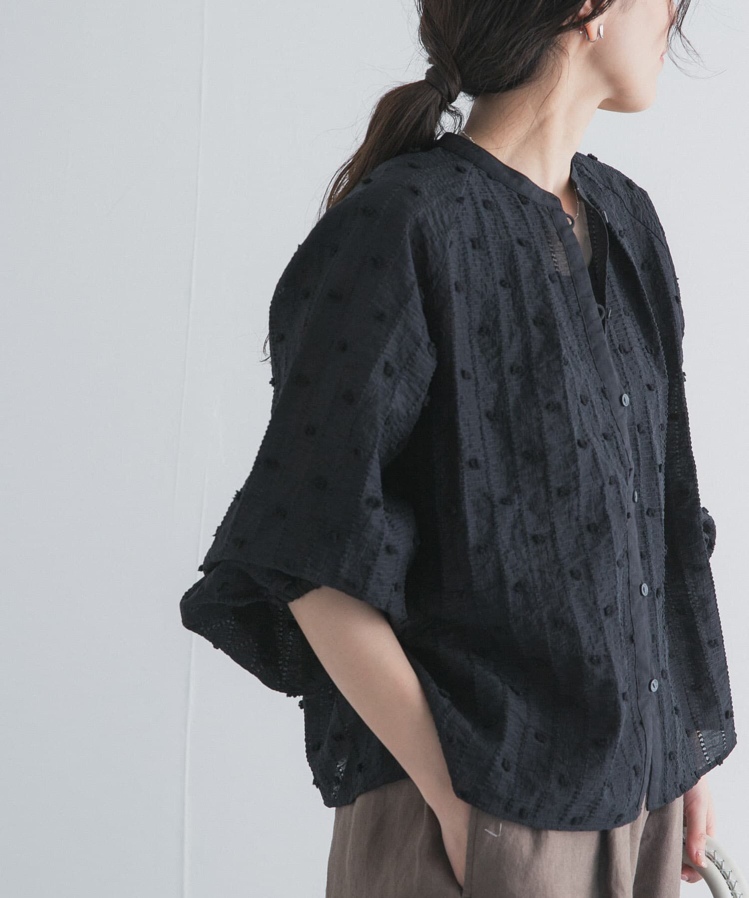 URBAN RESEARCH DOORS「カットドビーブラウス」|シャツ・ブラウス|