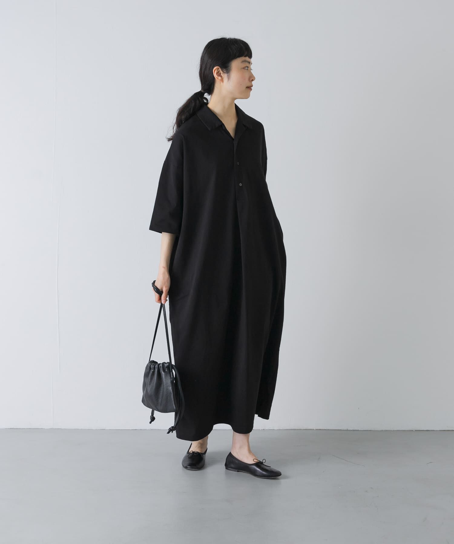 かぐれ「『2サイズ展開』オープンカラーカットワンピース」|ワンピース|