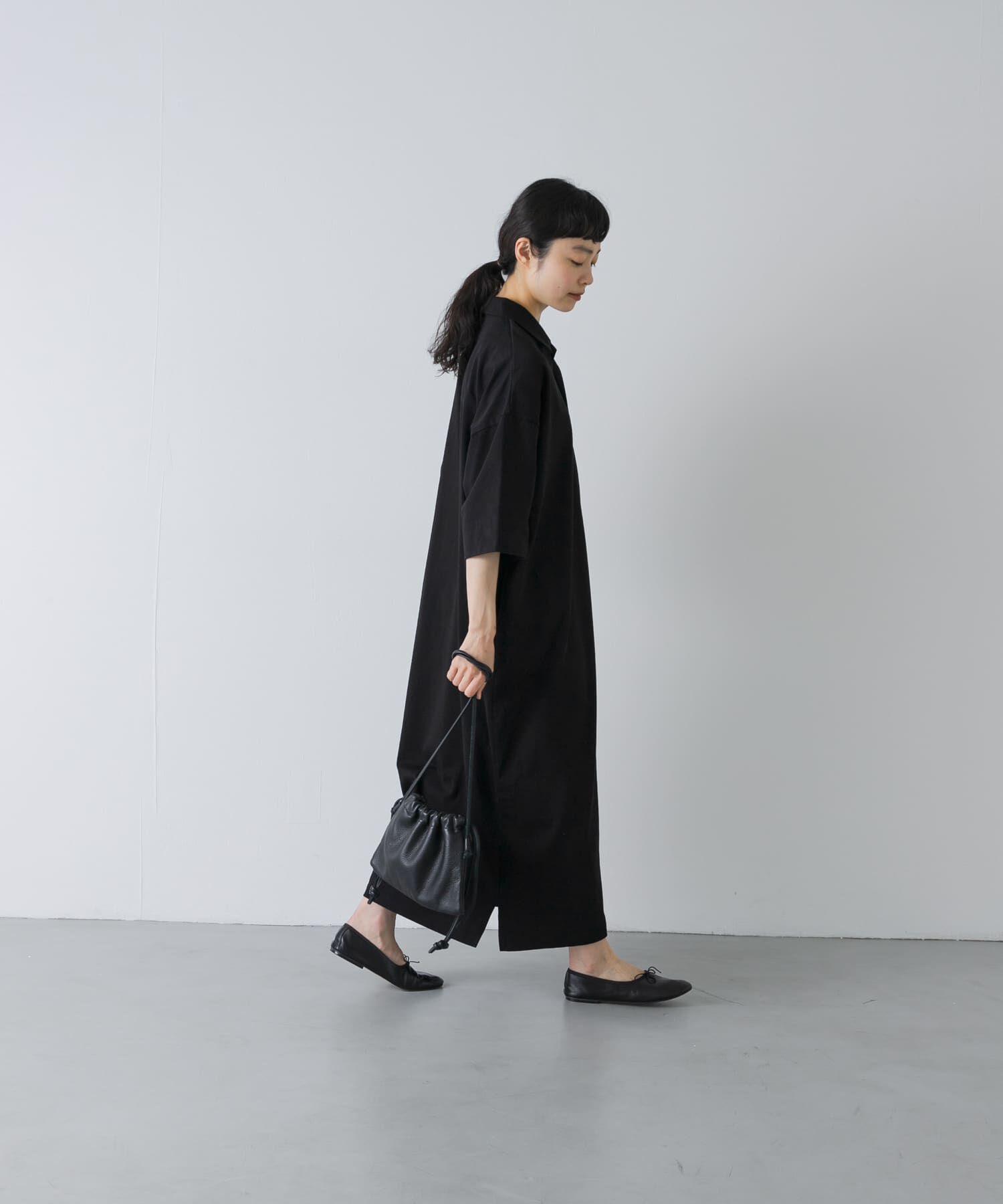 かぐれ「『2サイズ展開』オープンカラーカットワンピース」|ワンピース|