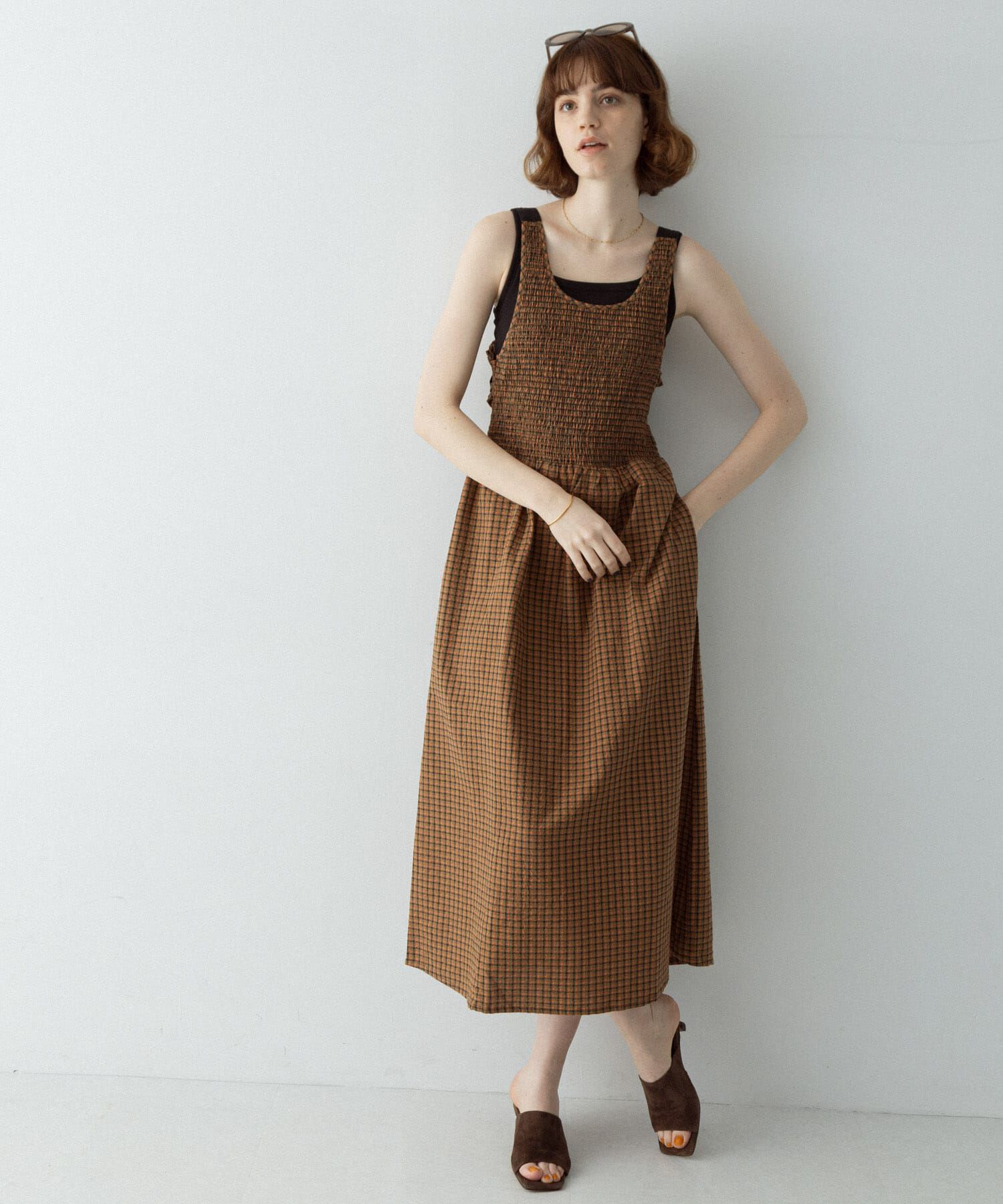 Sonny Label 「サマーチェックシャーリングキャミワンピース」|ワンピース|