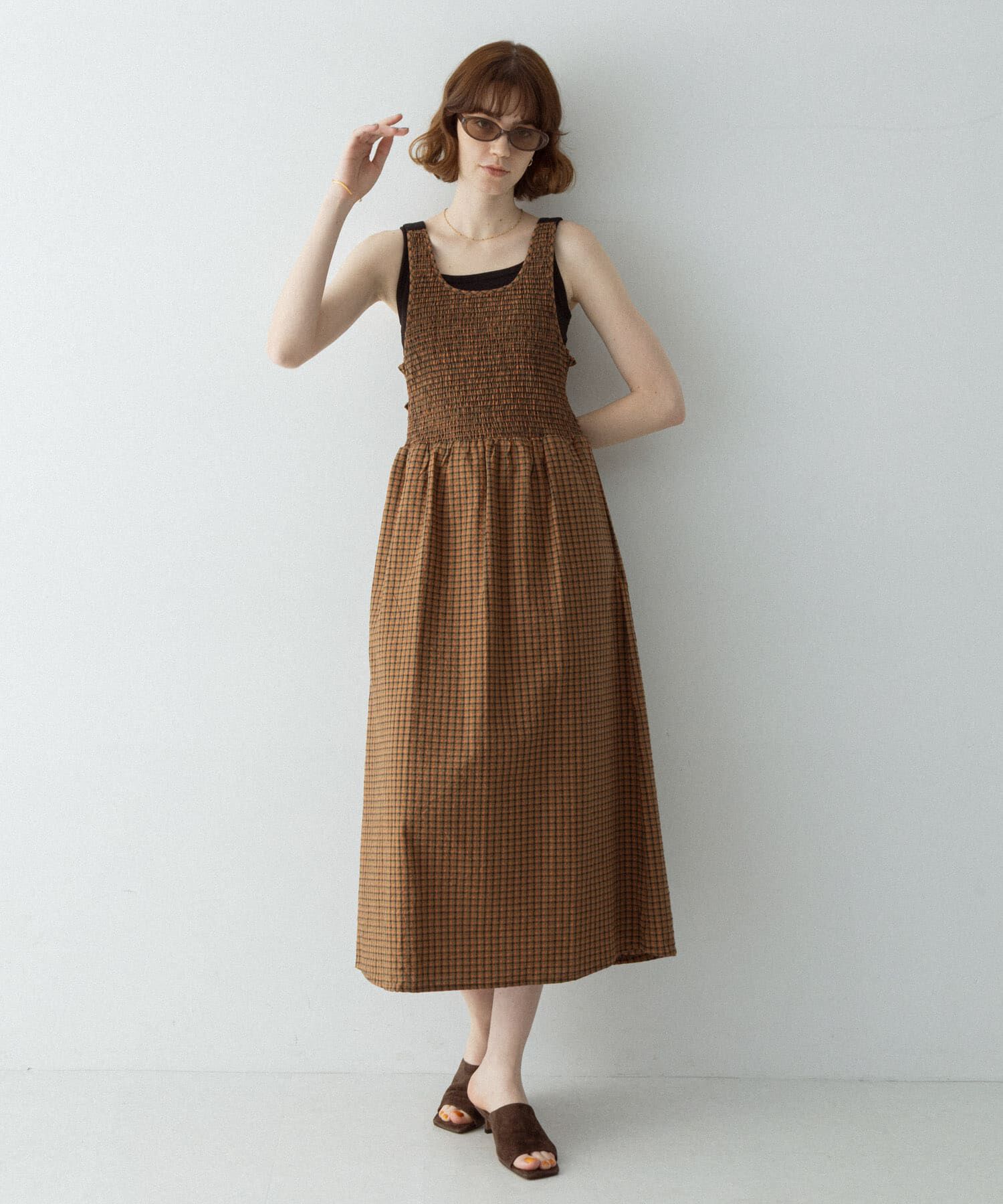 Sonny Label 「サマーチェックシャーリングキャミワンピース」|ワンピース|