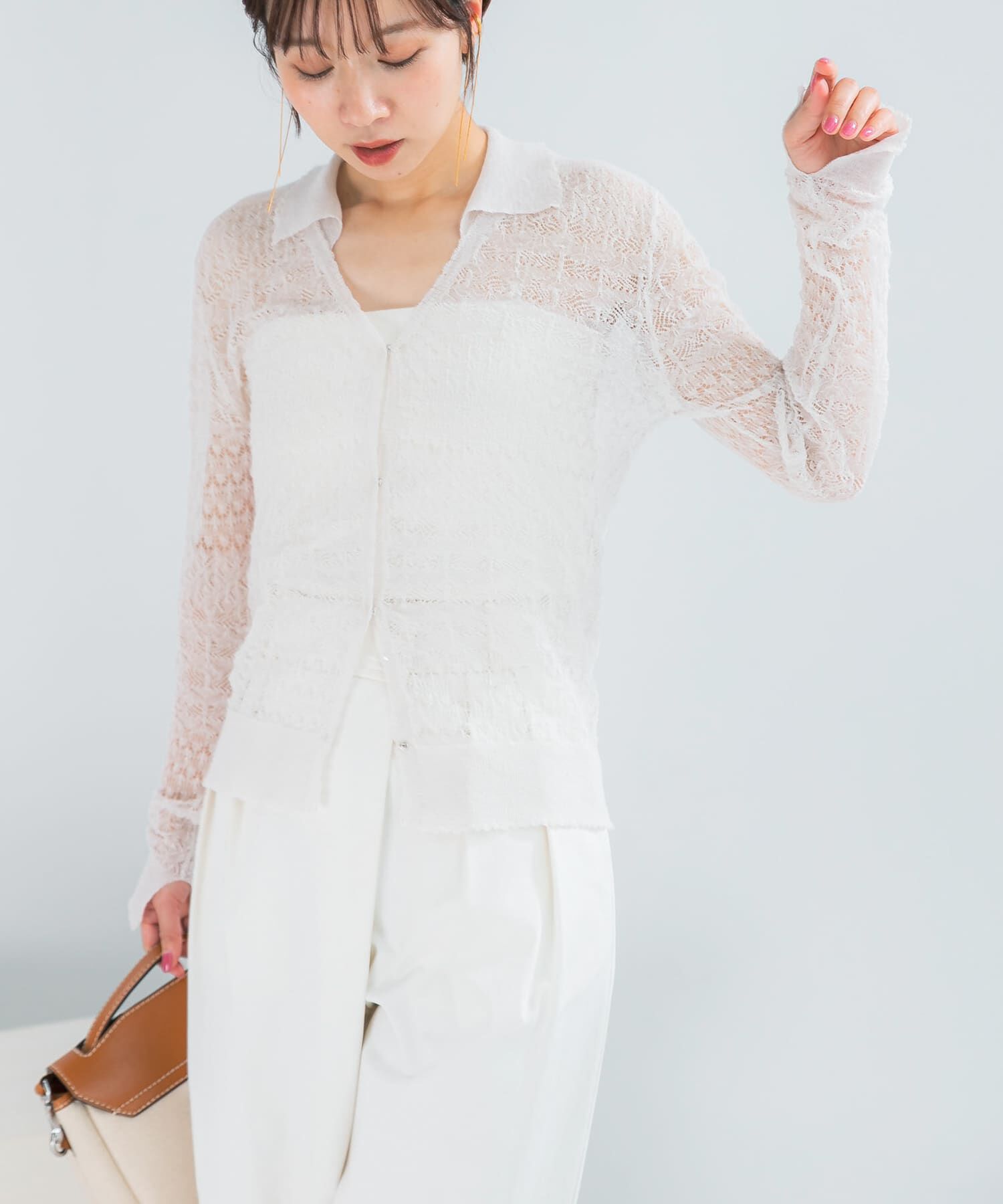 URBAN RESEARCH ROSSO「リネン混クロシェニットカーディガン」|カーディガン|