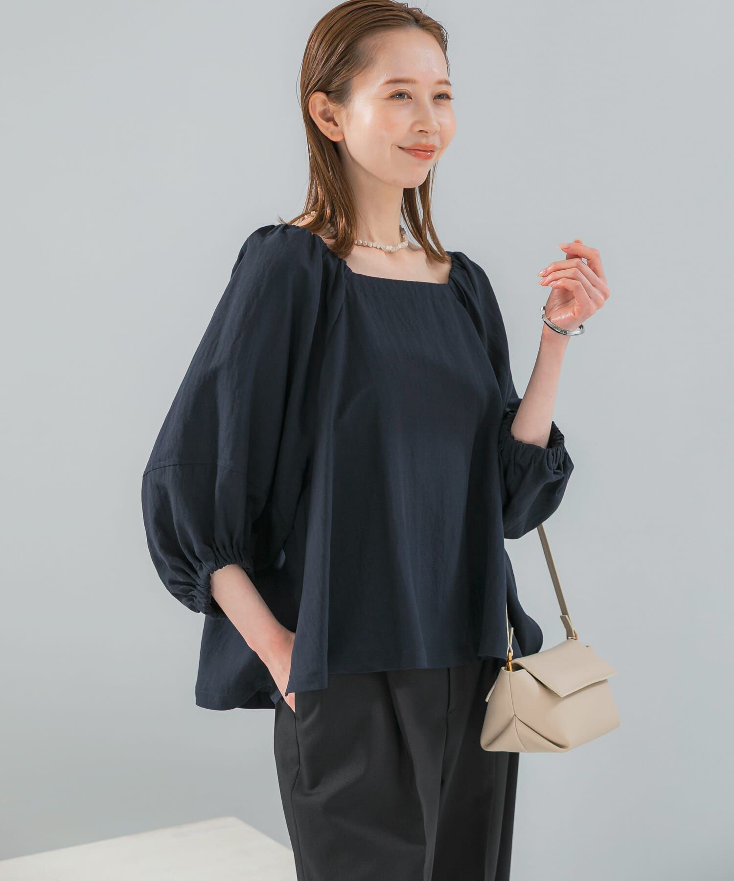 URBAN RESEARCH ROSSO「キュプラリネンオフショル2WAYブラウス」|シャツ・ブラウス|