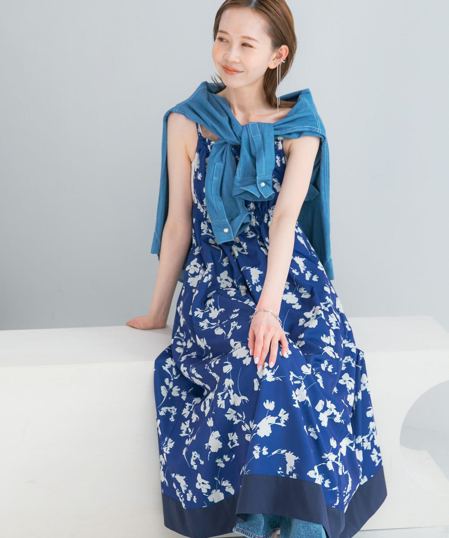 URBAN RESEARCH ROSSO「フラワーモチーフプリントキャミワンピース」|ワンピース|