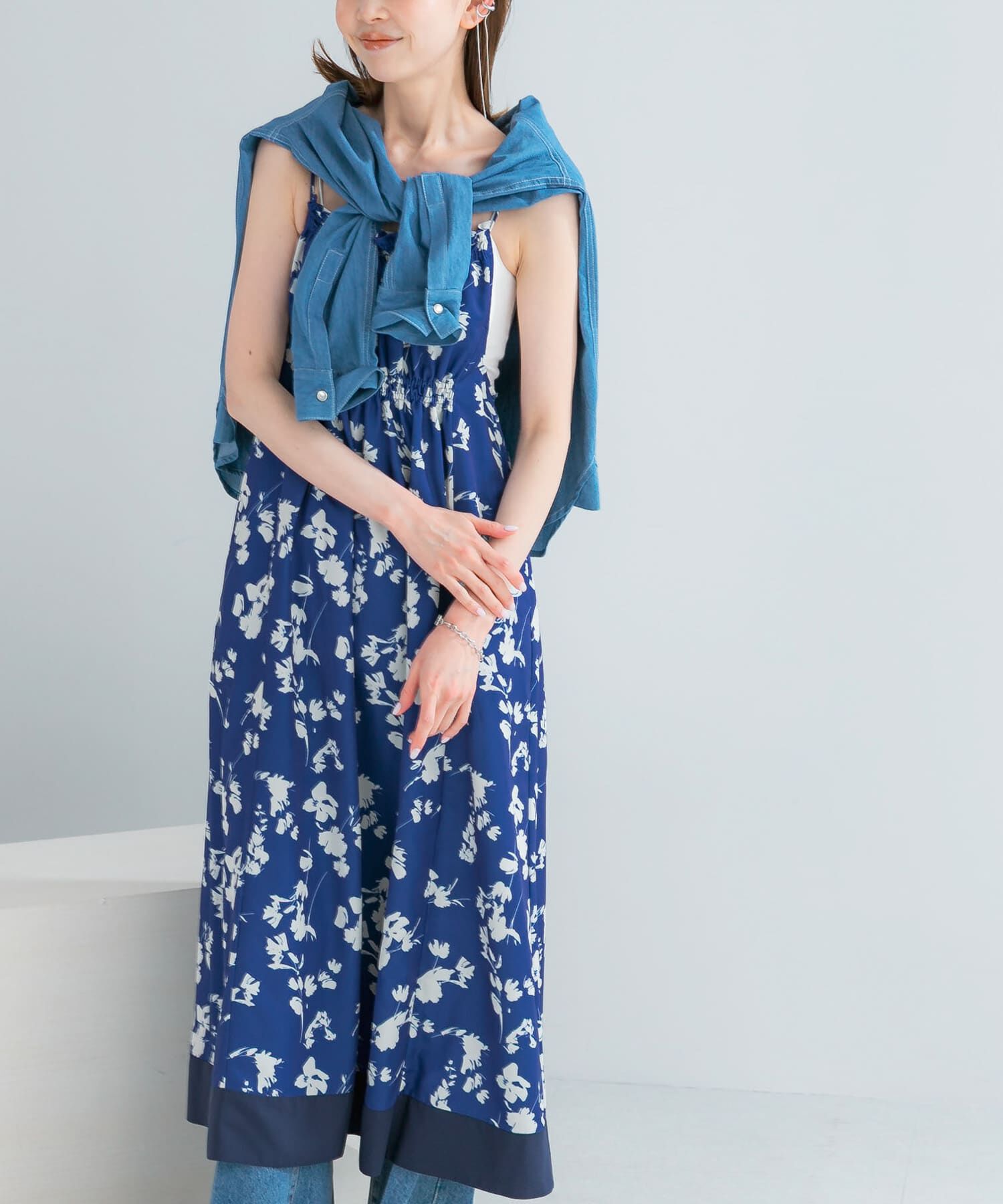 URBAN RESEARCH ROSSO「フラワーモチーフプリントキャミワンピース」|ワンピース|