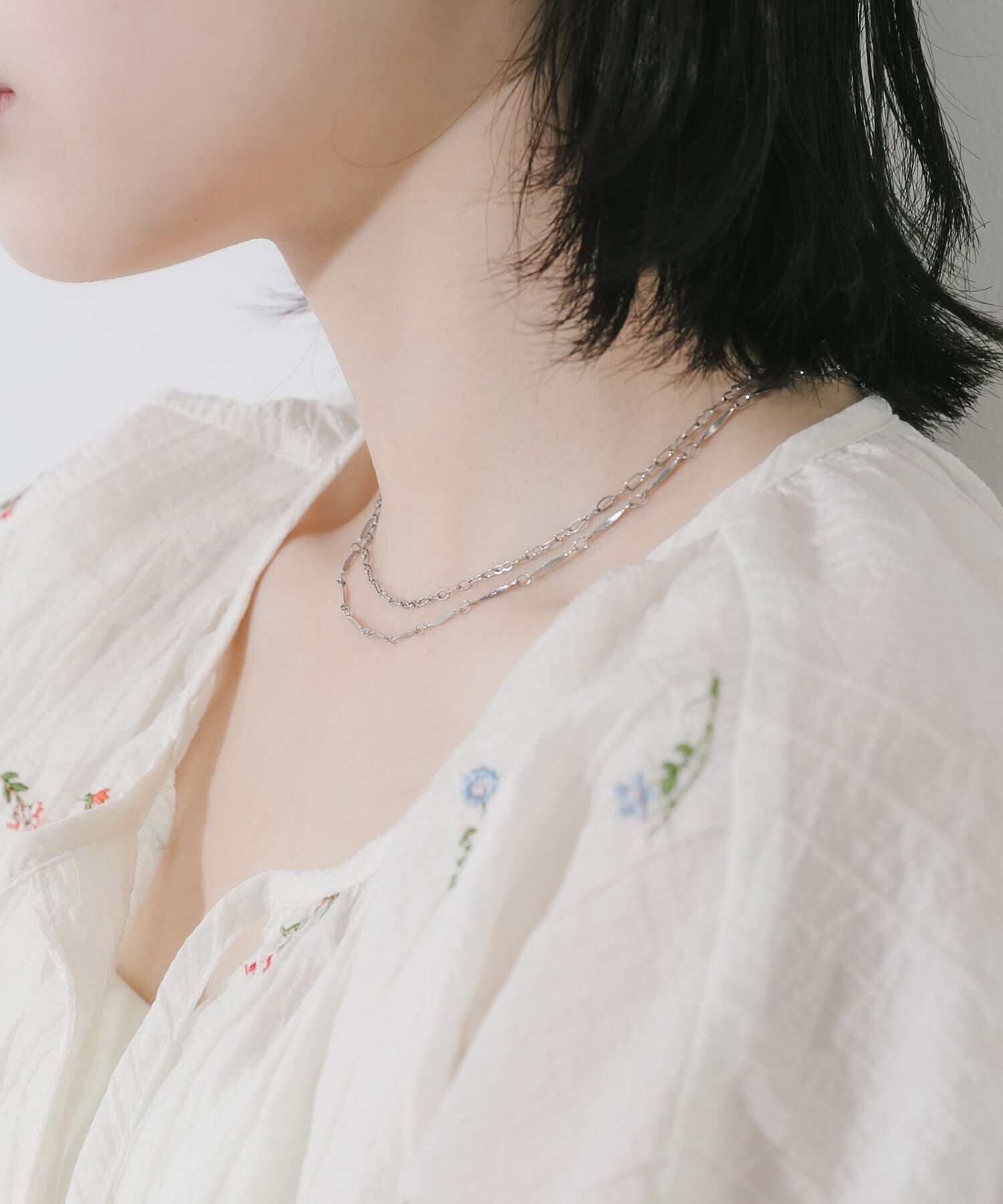 SMELLY「ステンレスバーチェーン2セットネックレス」|ネックレス|