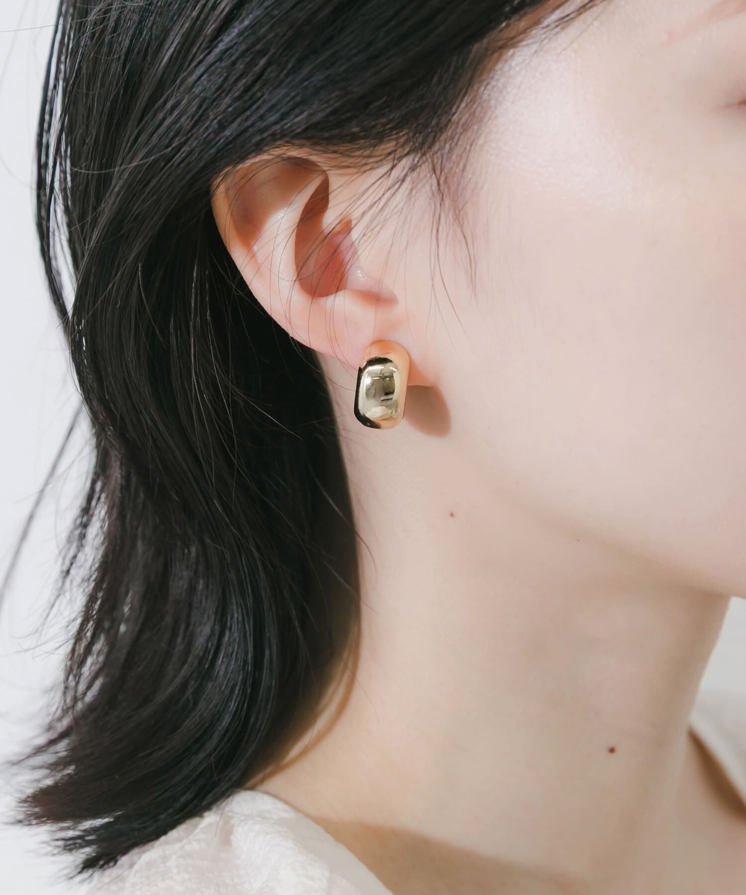 SMELLY「メタルボリュームワンタッチフープイヤリング」|イヤリング|