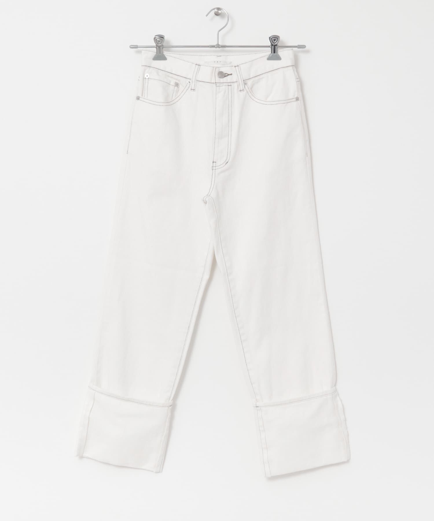  「ターンアップストレートデニム」|デニム|