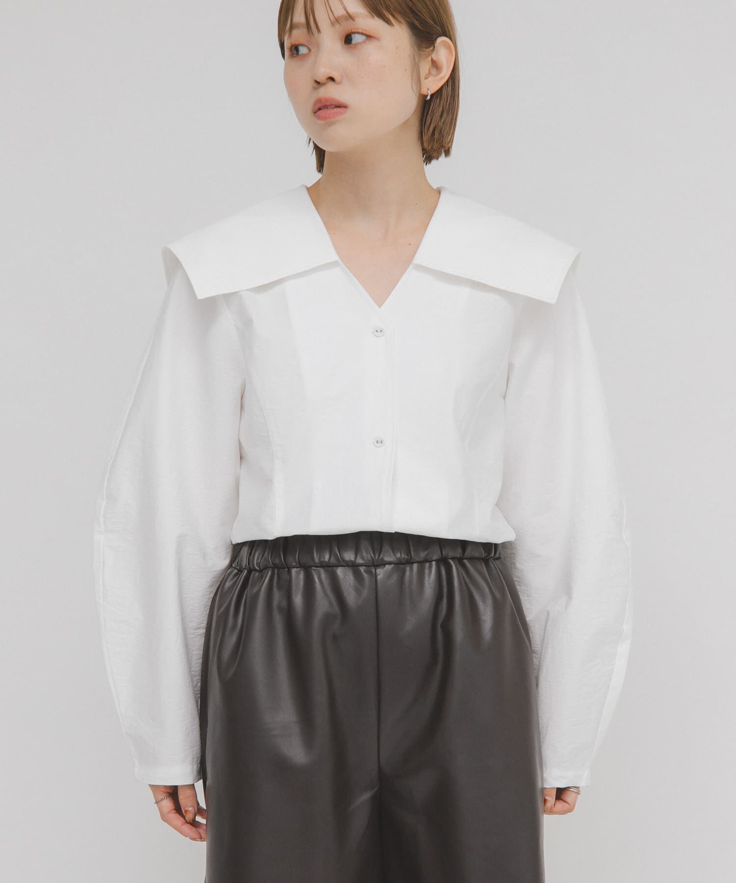  「セーラーカラーシェイプブラウス」|シャツ・ブラウス|