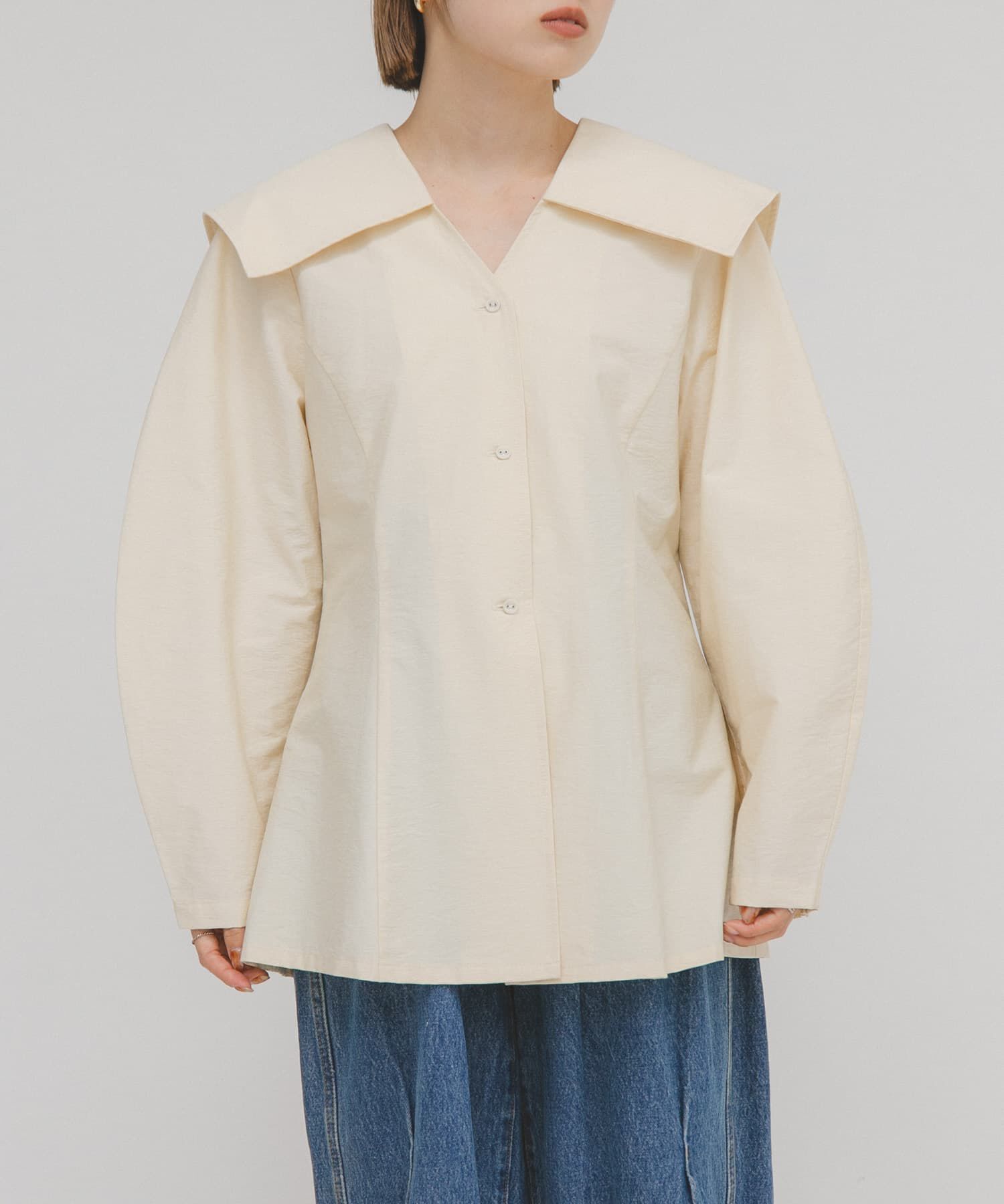  「セーラーカラーシェイプブラウス」|シャツ・ブラウス|