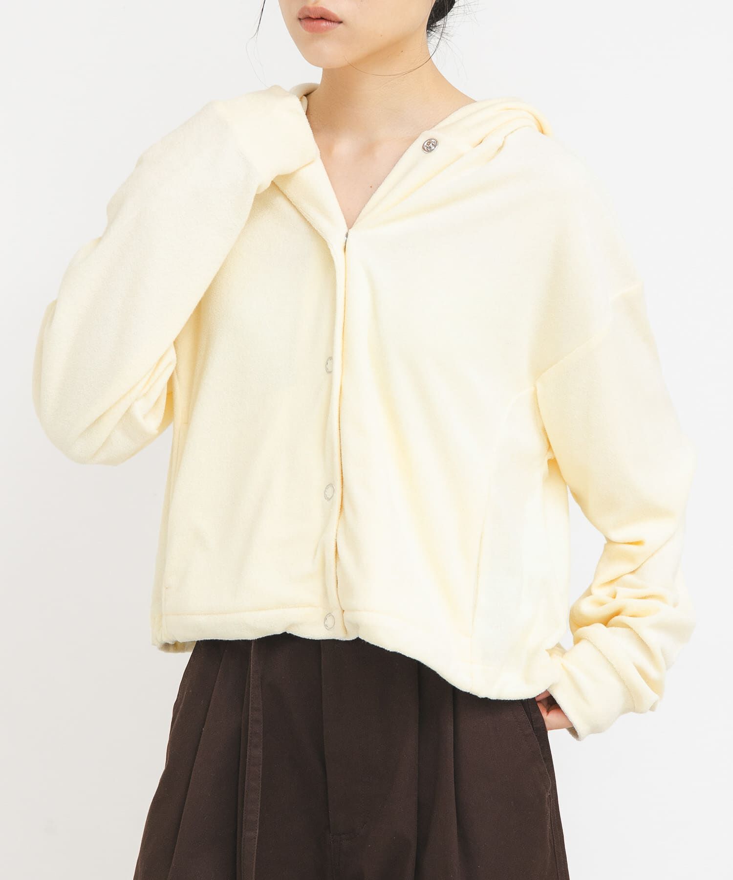  「リングドットパイルフーディー」|パーカー|