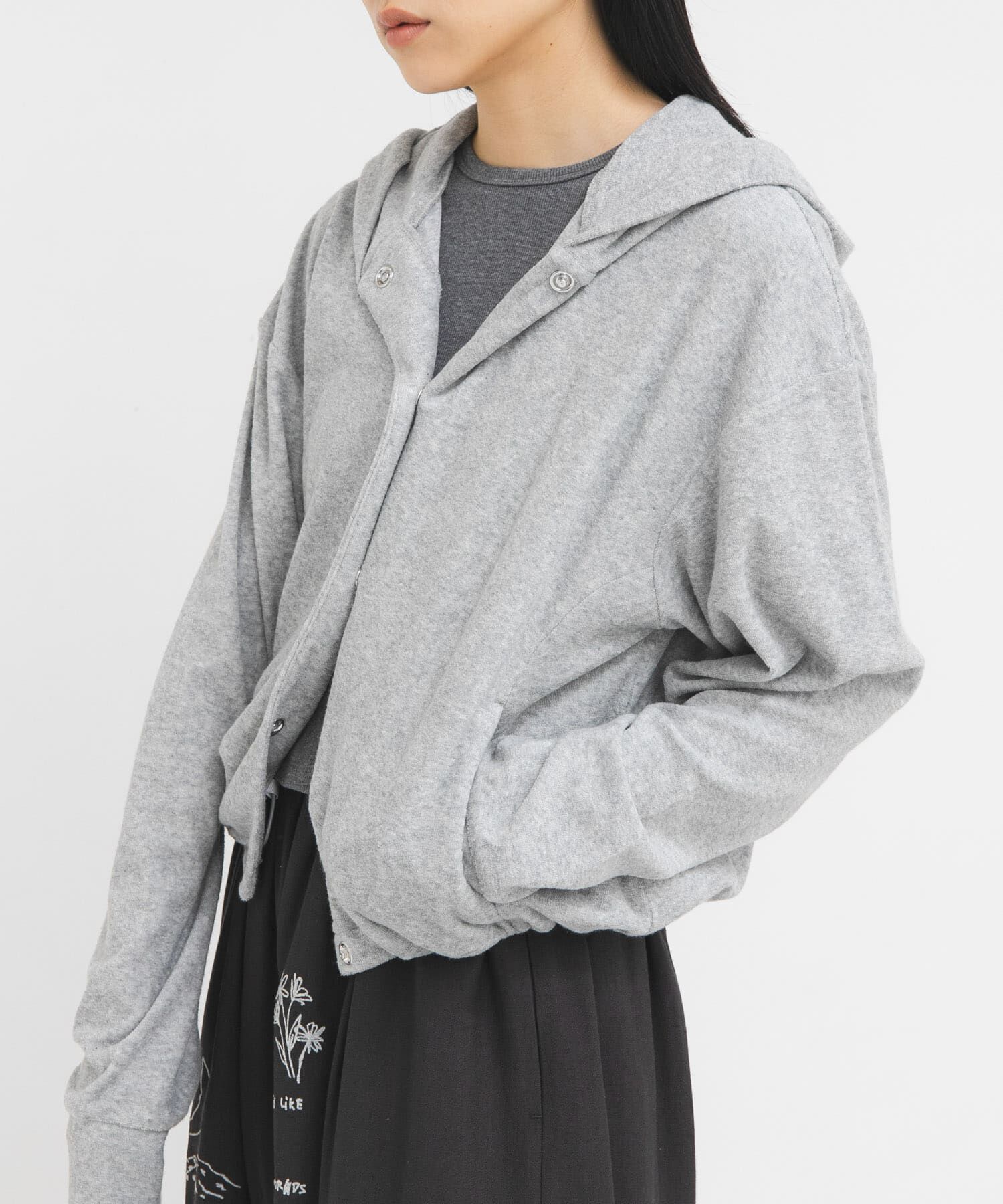  「リングドットパイルフーディー」|パーカー|