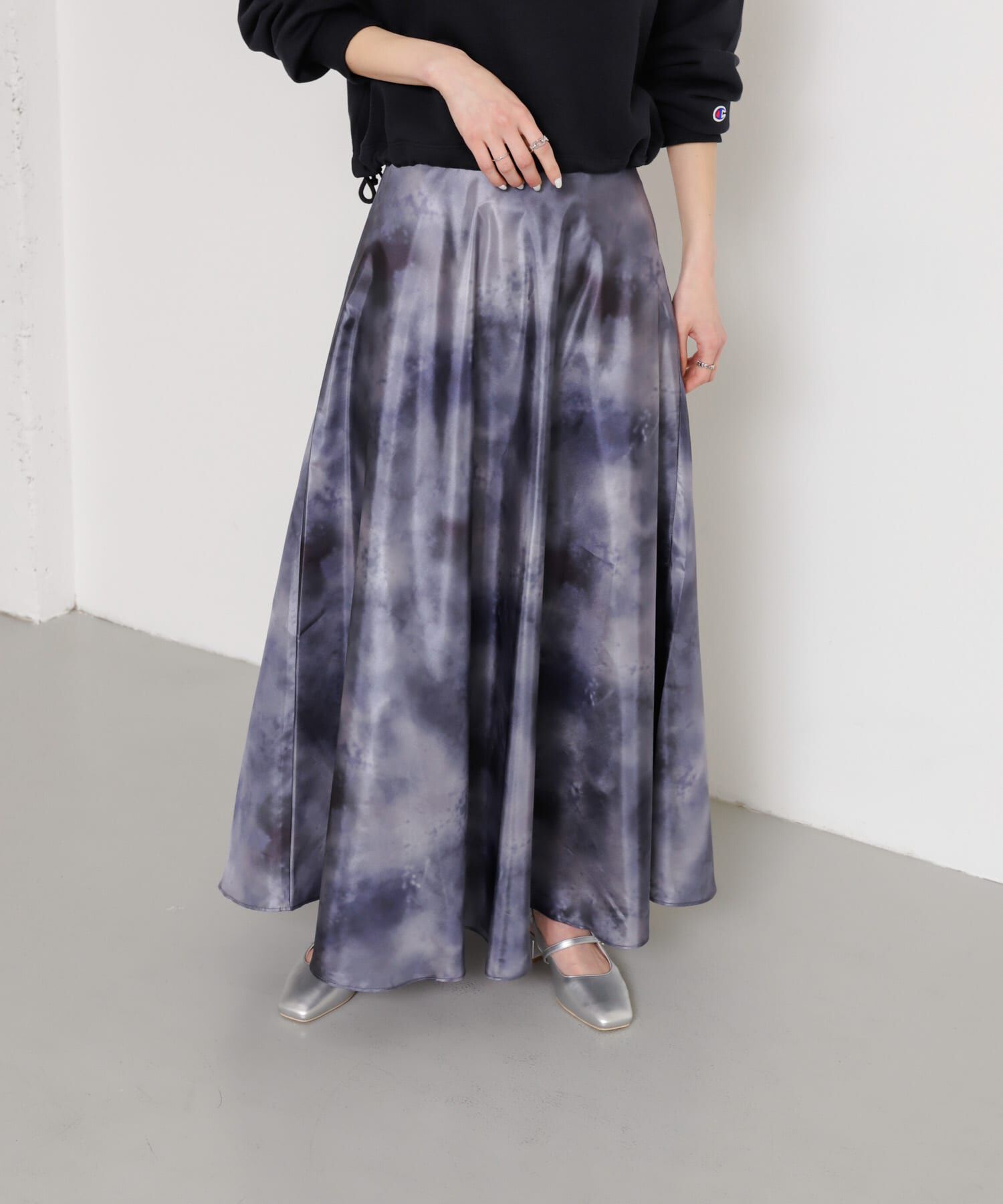 SENSE OF PLACE by URBAN RESEARCH「ボカシプリントロングスカート」|スカート|