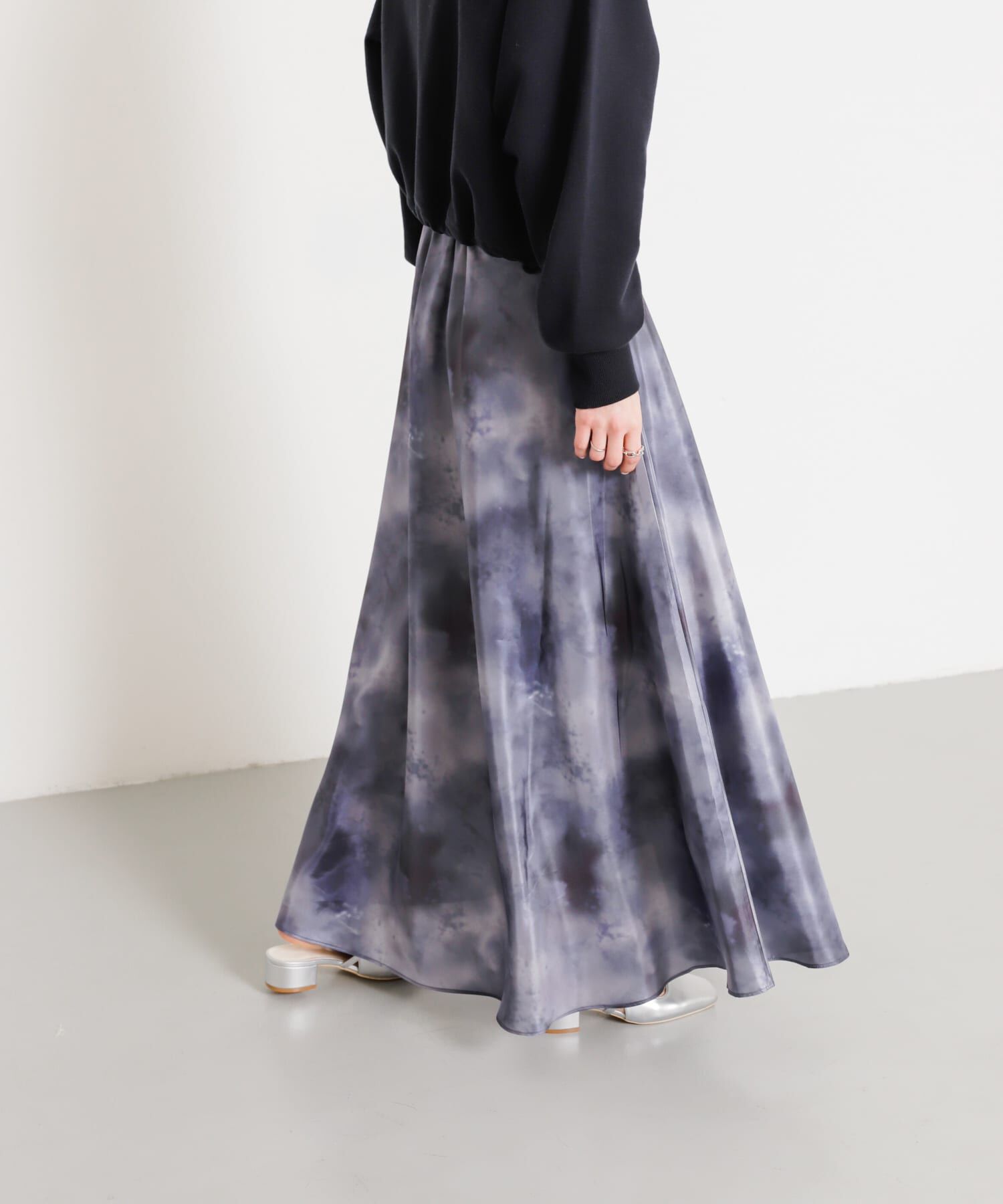 SENSE OF PLACE by URBAN RESEARCH「ボカシプリントロングスカート」|スカート|