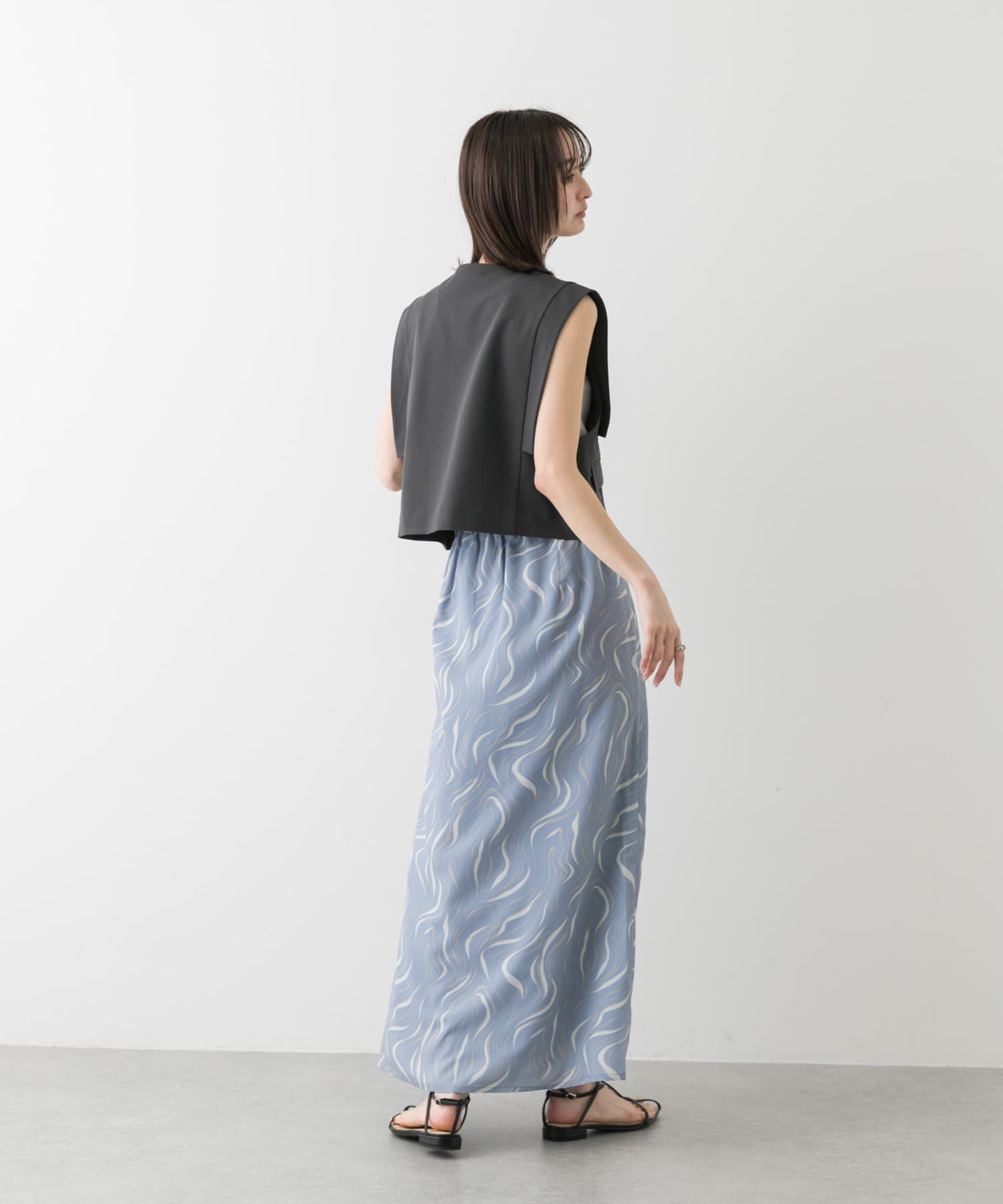 SENSE OF PLACE by URBAN RESEARCH「マーブルパターンナロースカート」|スカート|