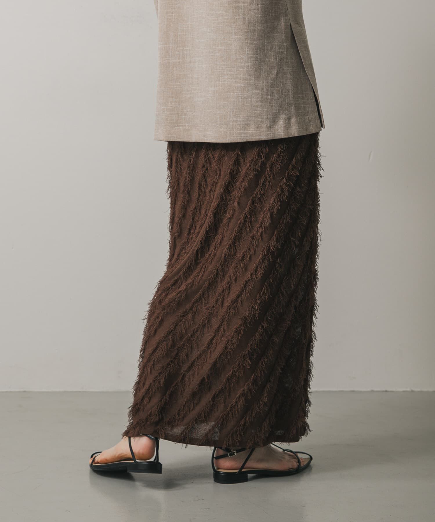 SENSE OF PLACE by URBAN RESEARCH「フリンジニットスカート」|スカート|