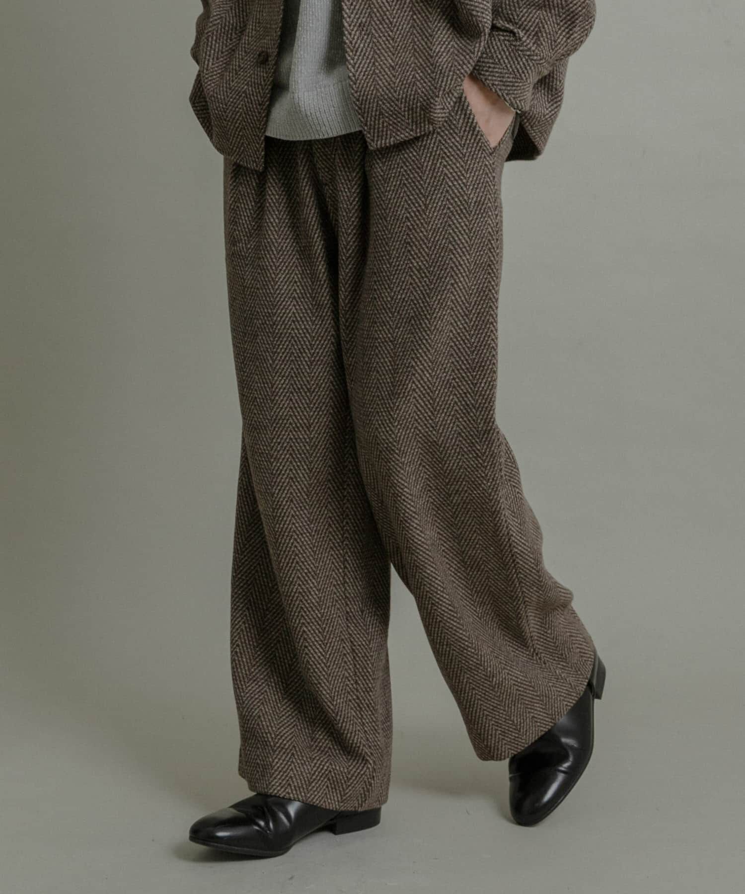 SENSE OF PLACE by URBAN RESEARCH「スライバーライクヘリンボーンワイドパンツ」|その他|