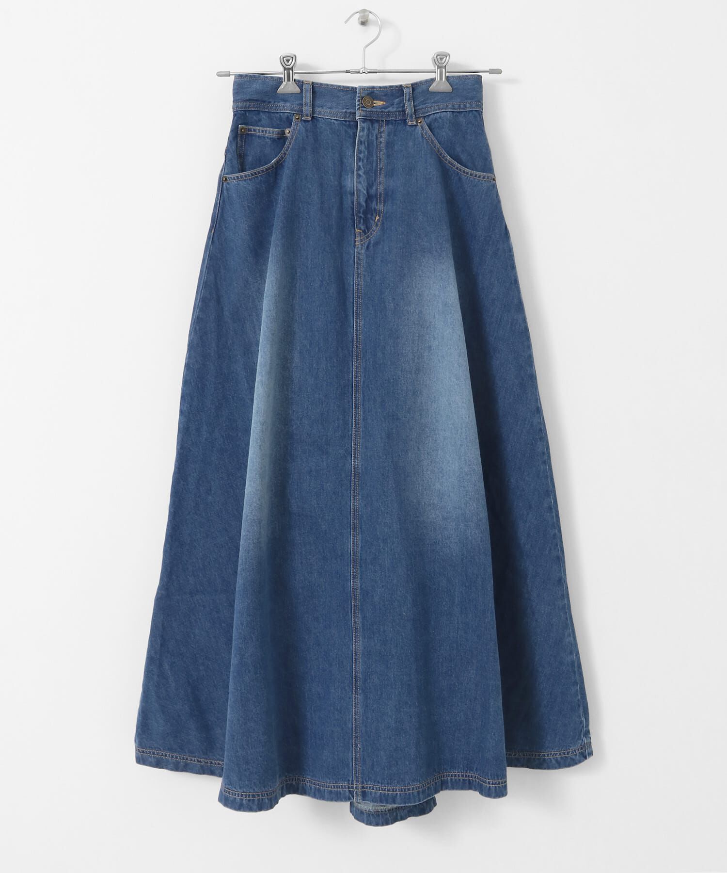 SENSE OF PLACE by URBAN RESEARCH「ANNA SUI NYC　オーバードレープデニムロングスカート」|スカート|