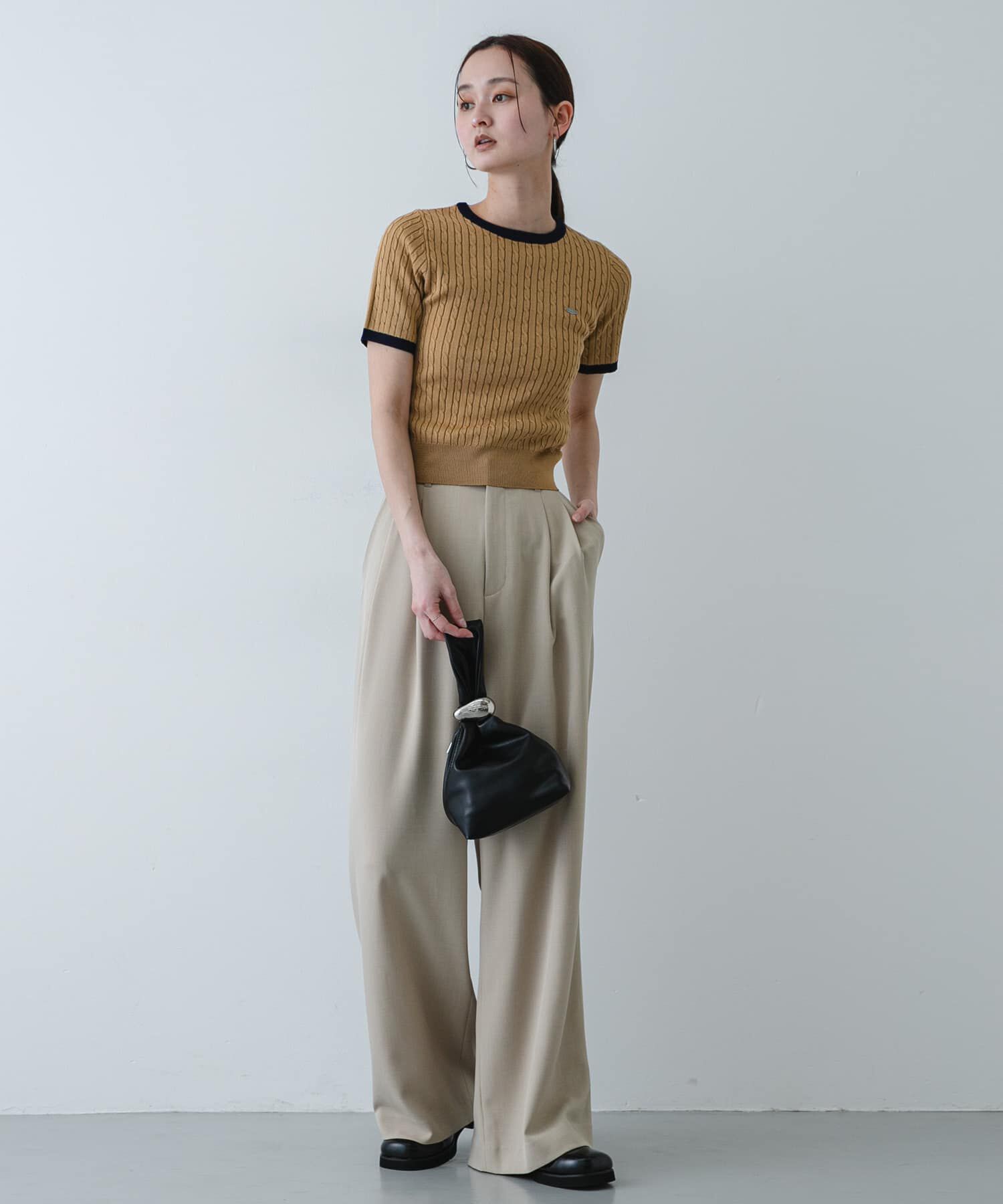 SENSE OF PLACE by URBAN RESEARCH「『洗濯可』バイカラーケーブルセーター」|ニット・セーター|