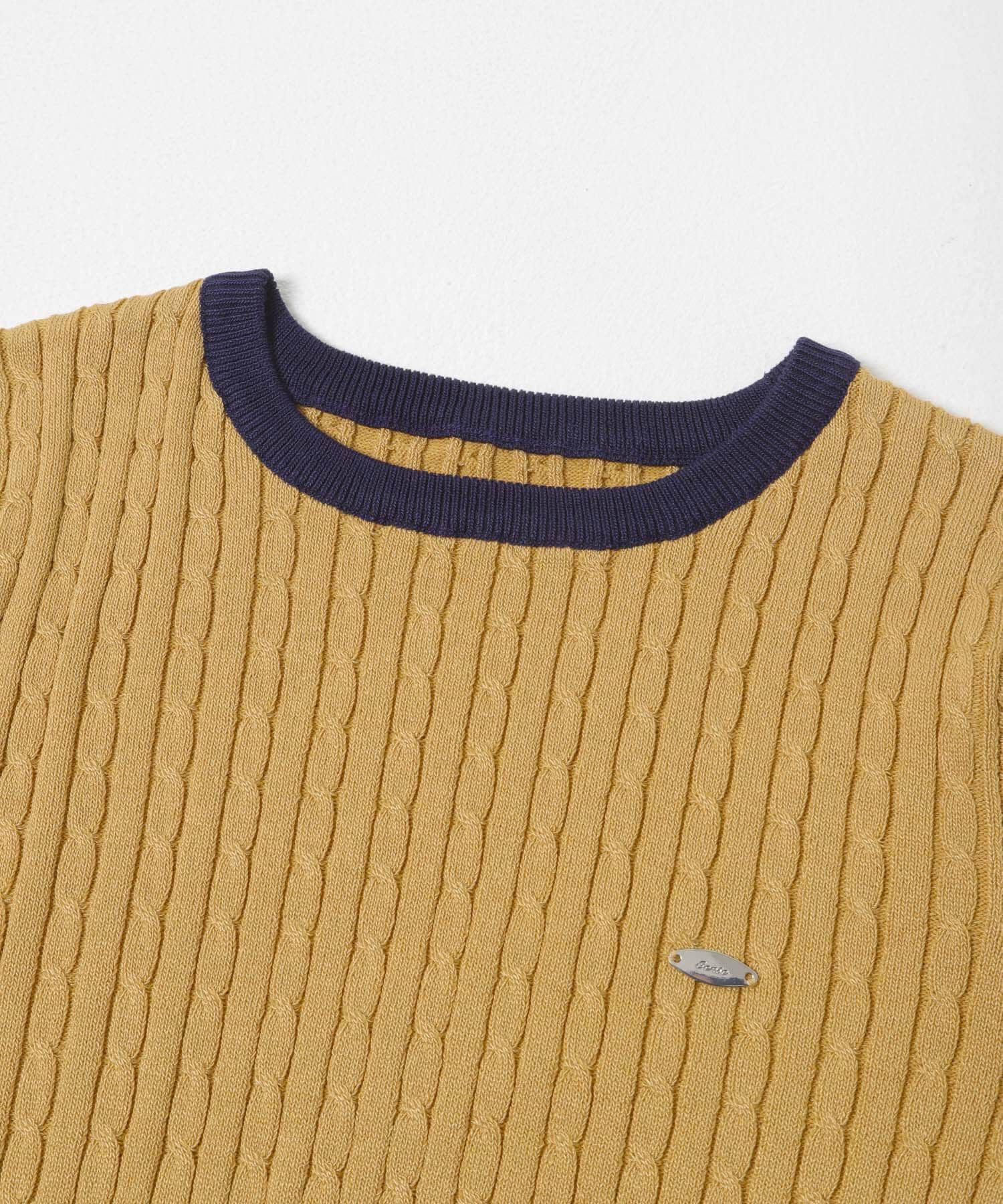 SENSE OF PLACE by URBAN RESEARCH「『洗濯可』バイカラーケーブルセーター」|ニット・セーター|