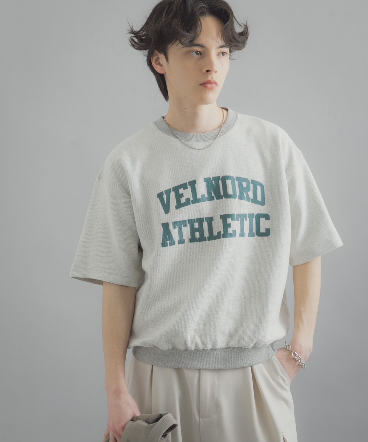 SENSE OF PLACE by URBAN RESEARCH「カレッジスウェットショートスリーブTシャツ」|スウェット・ジャージ|