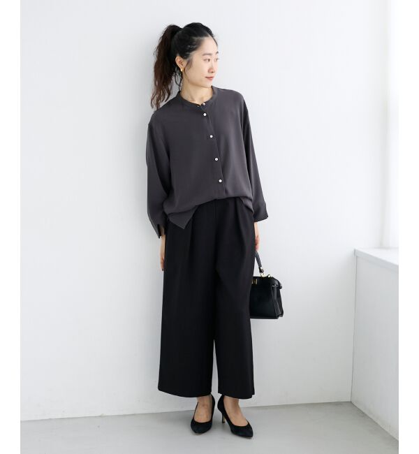  「2WAYジョーゼット長袖ブラウス」|シャツ・ブラウス|