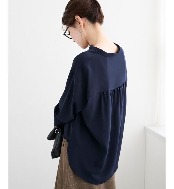  「2WAYジョーゼット長袖ブラウス」|シャツ・ブラウス|