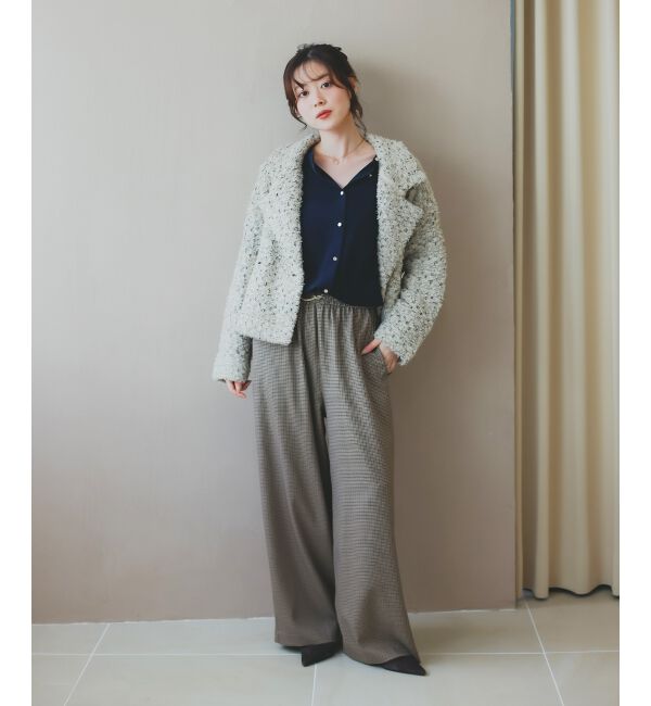  「2WAYジョーゼット長袖ブラウス」|シャツ・ブラウス|