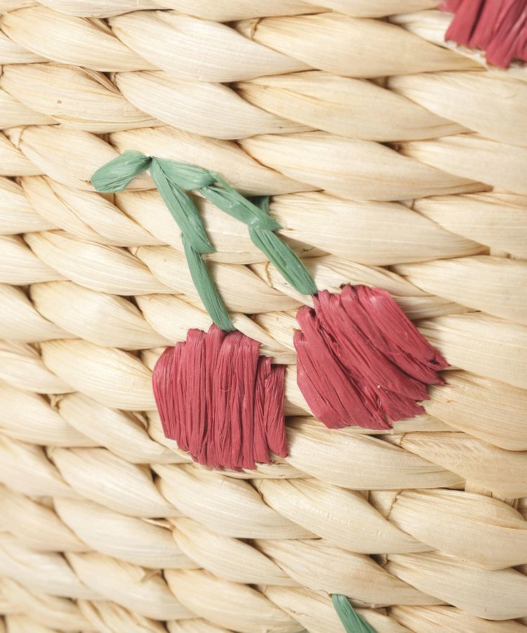 Maison de FLEUR「チェリー刺繍メイズカゴバッグ」|ハンドバッグ|