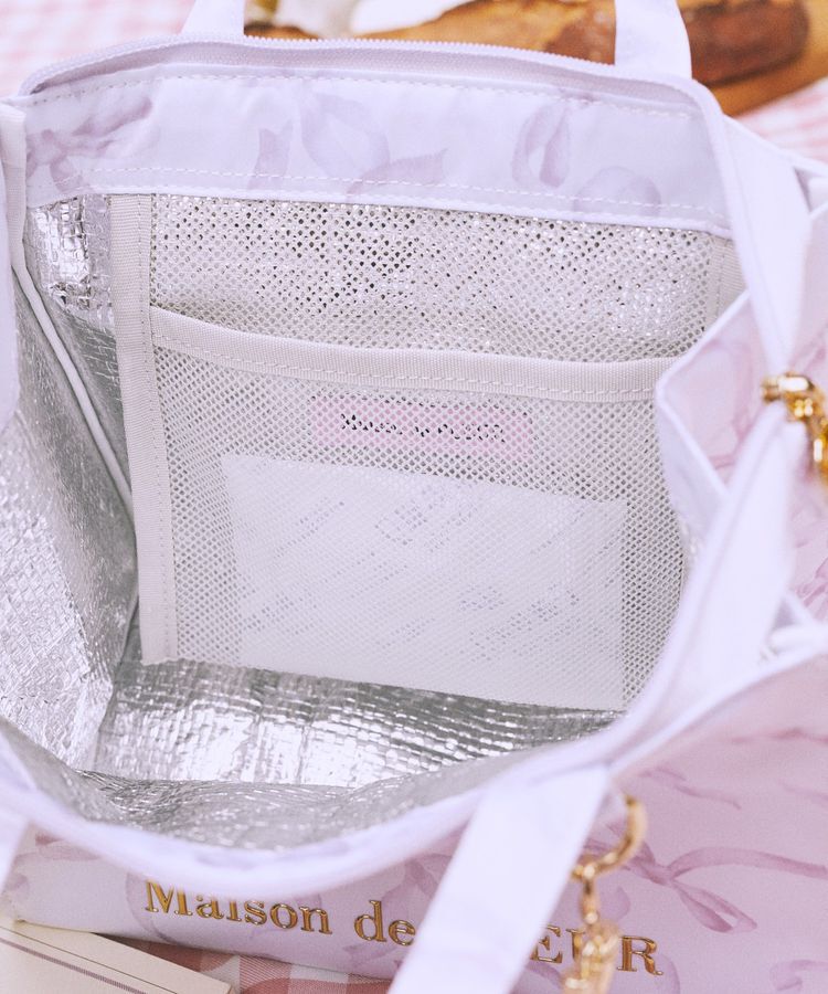 Maison de FLEUR「【保冷機能付き】リボン柄保冷バッグ」|トートバッグ|