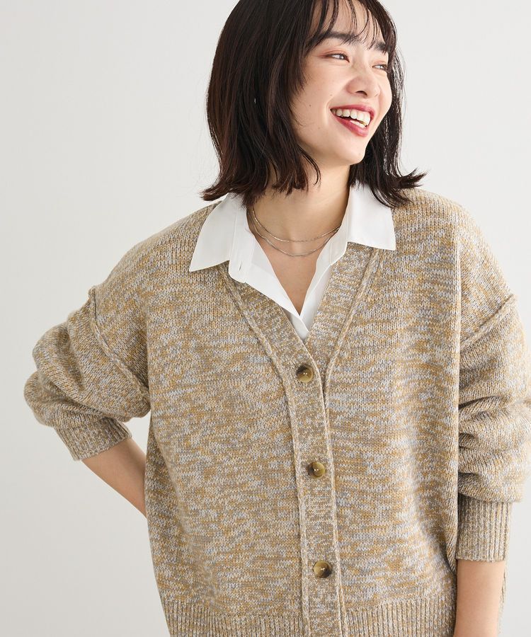 Green Parks「MIXニットカーディガン」|カーディガン|