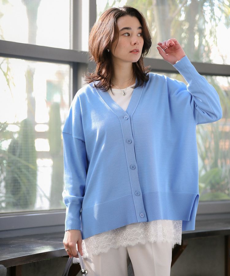 Green Parks「ここちニットVネックカーディガン」|カーディガン|