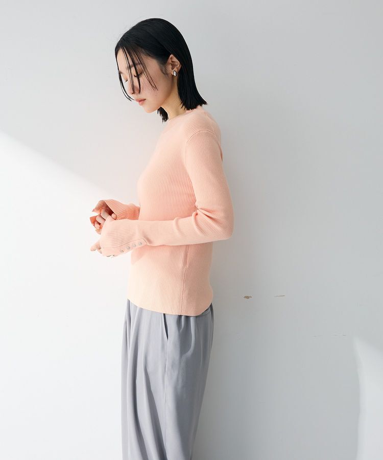 Green Parks「袖口金釦リブニットプルオーバー」|ニット・セーター|