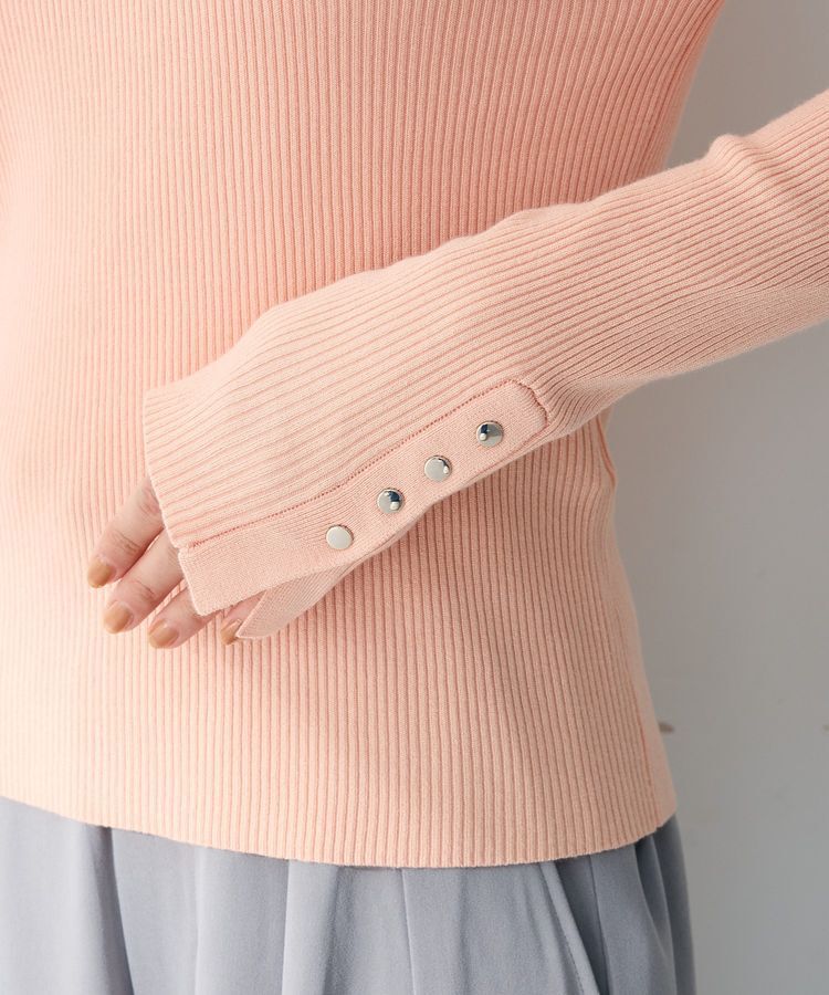 Green Parks「袖口金釦リブニットプルオーバー」|ニット・セーター|