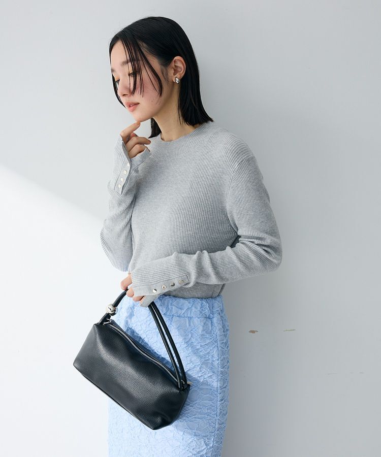 Green Parks「袖口金釦リブニットプルオーバー」|ニット・セーター|