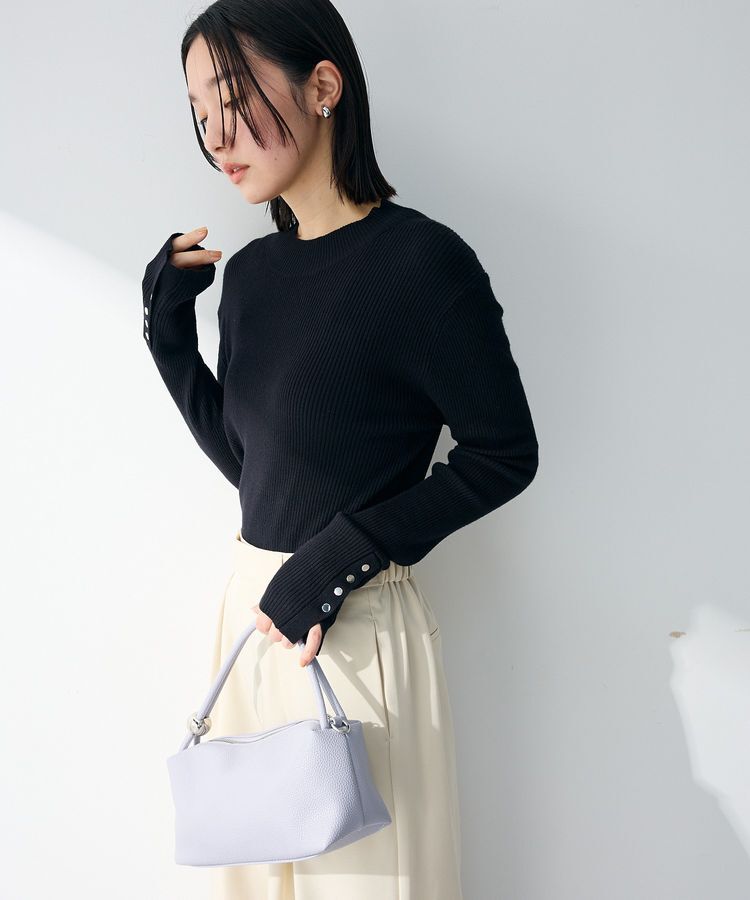 Green Parks「袖口金釦リブニットプルオーバー」|ニット・セーター|