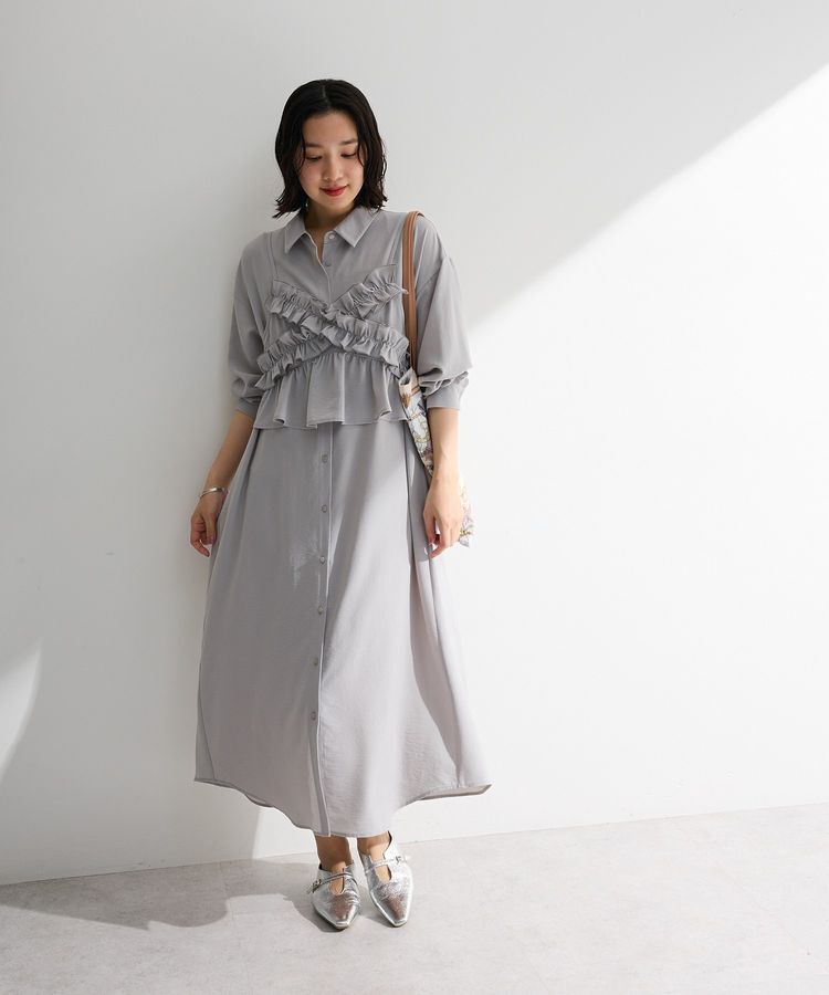 Green Parks「SET2点フリルビスチェ＋シャツワンピース」|ワンピース|