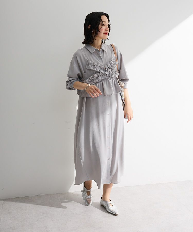 Green Parks「SET2点フリルビスチェ＋シャツワンピース」|ワンピース|