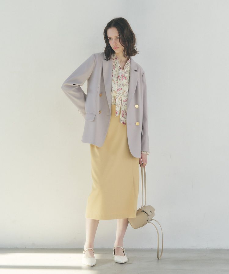 YECCA VECCA「ボタニカルフラワー柄ボウタイブラウス」|シャツ・ブラウス|