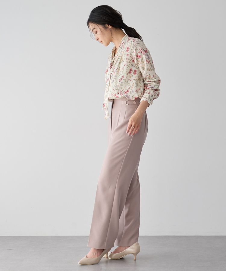 YECCA VECCA「ボタニカルフラワー柄ボウタイブラウス」|シャツ・ブラウス|