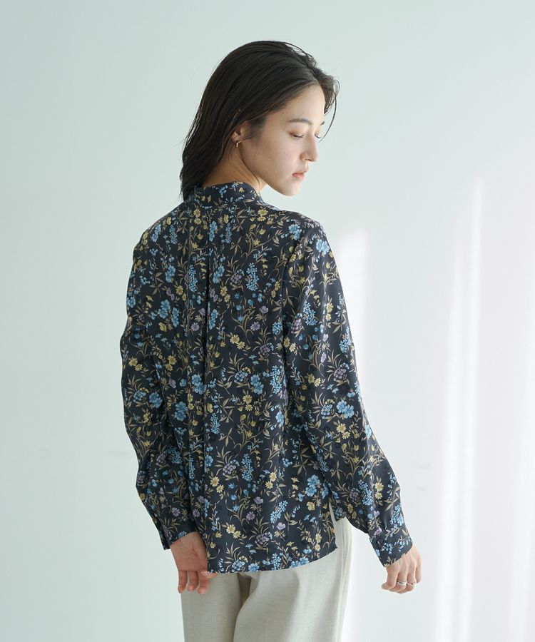 YECCA VECCA「ボタニカルフラワー柄ボウタイブラウス」|シャツ・ブラウス|
