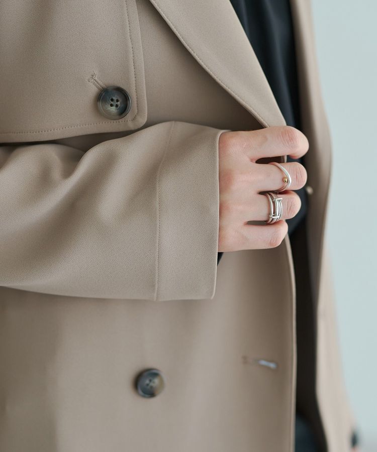 YECCA VECCA「【UVカット/花粉ガード】素材MIXトレンチコート」|トレンチコート|