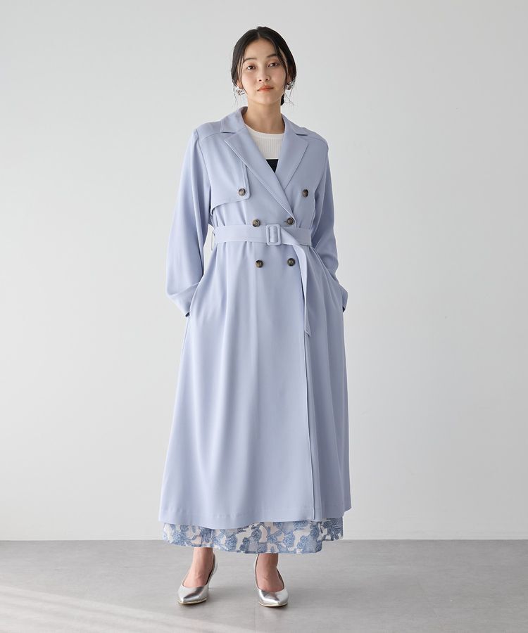 YECCA VECCA「【UVカット/花粉ガード】素材MIXトレンチコート」|トレンチコート|