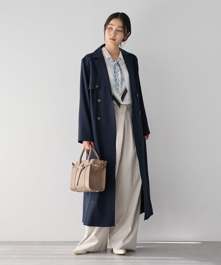YECCA VECCA「【UVカット/花粉ガード】素材MIXトレンチコート」|トレンチコート|