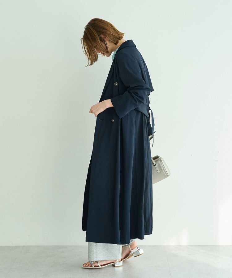 YECCA VECCA「【UVカット/花粉ガード】素材MIXトレンチコート」|トレンチコート|