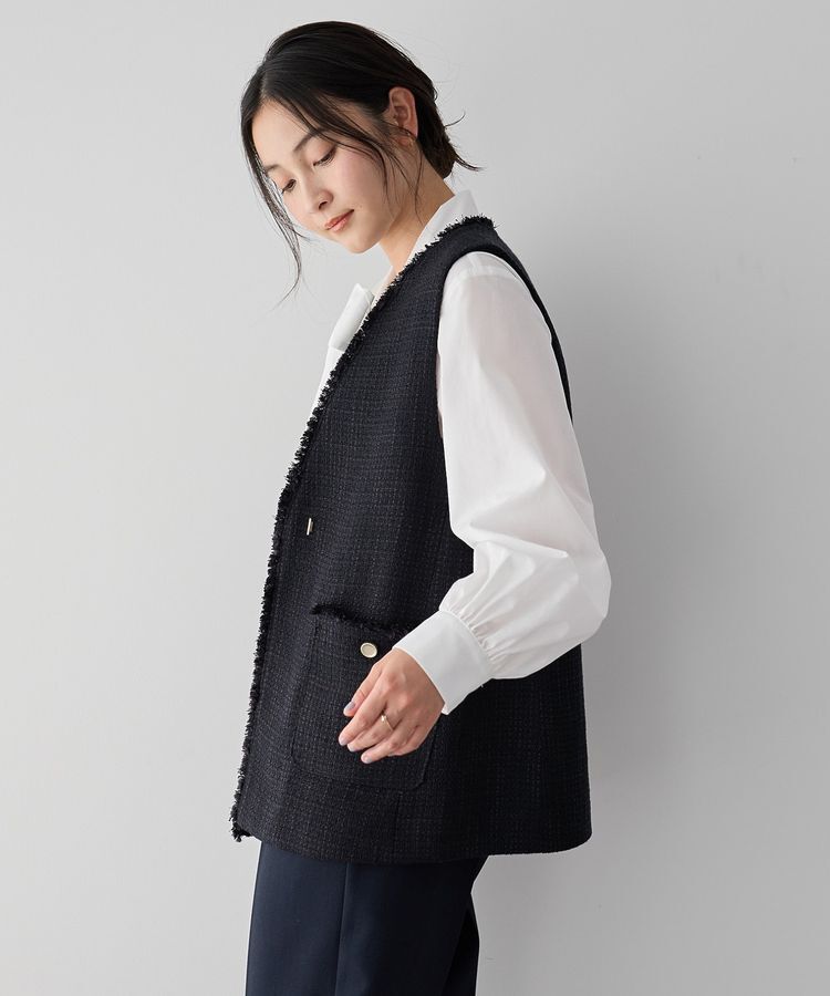 YECCA VECCA「ツイードジレ」|ベスト・ジレ|
