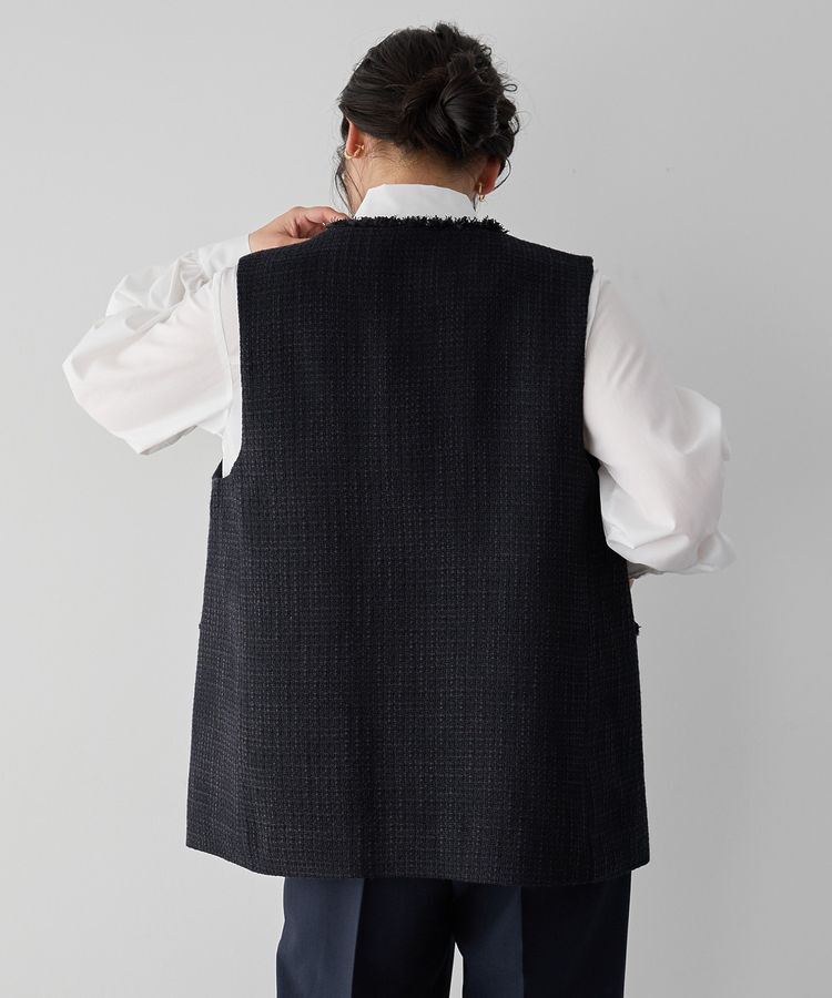 YECCA VECCA「ツイードジレ」|ベスト・ジレ|