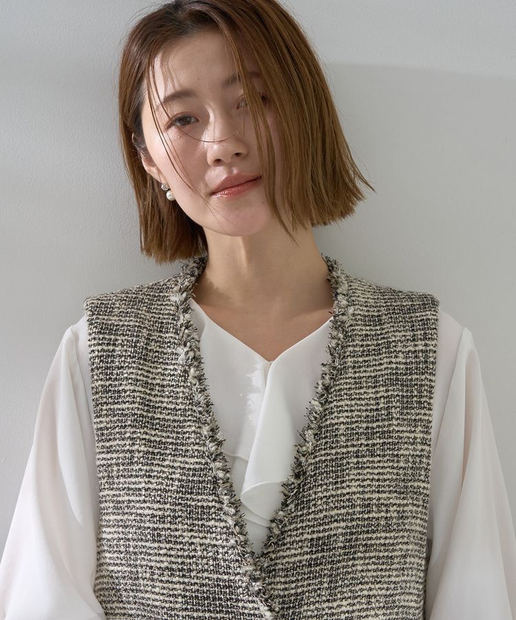 YECCA VECCA「ツイードジレ」|ベスト・ジレ|