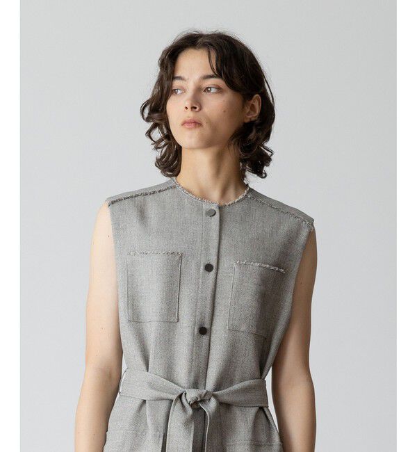 allureville「メランジミニヘリンボンジレワンピース」|ワンピース|